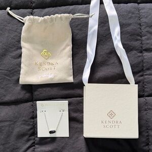 Kendra Scott Black Stone Necklace with Gift Set